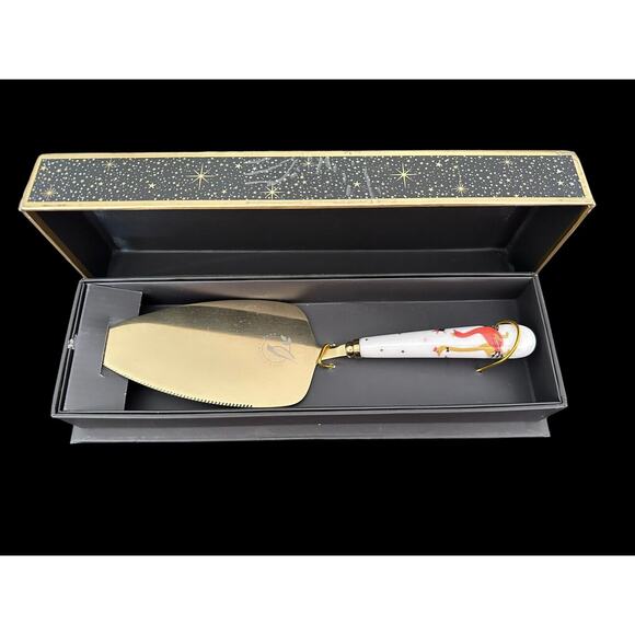 Sara Miller Portmeirion Geese Cake Server Festive Christmas New In Gift Box - Picture 2 of 12